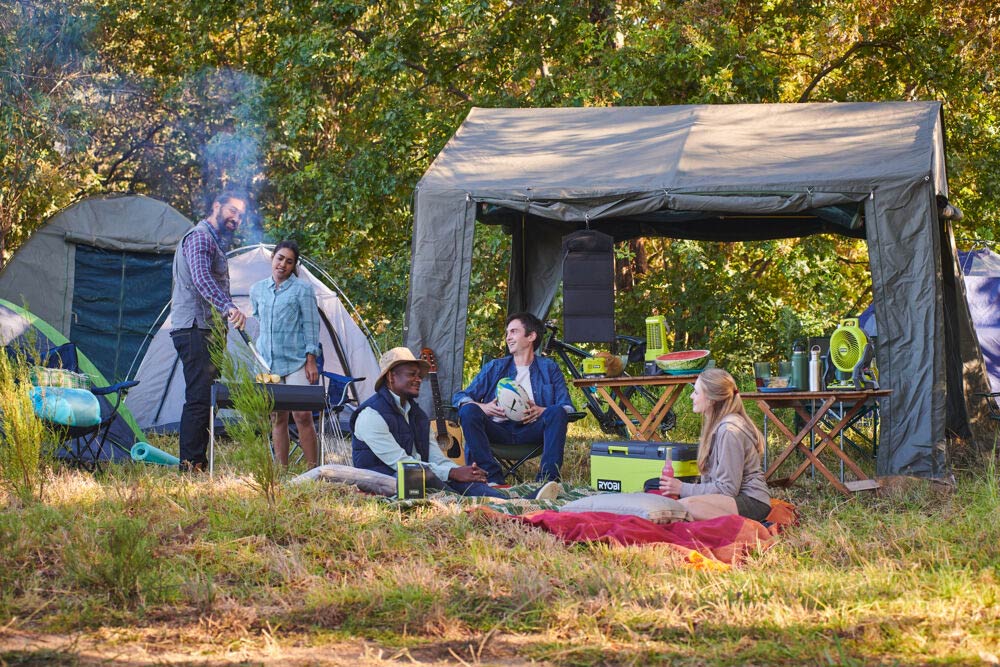 Group of people camping