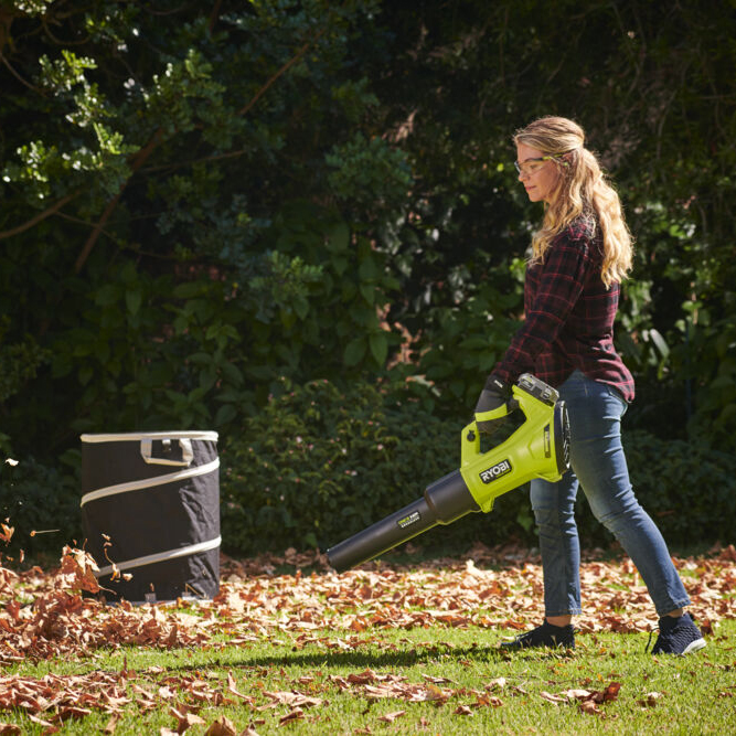 Blower in use