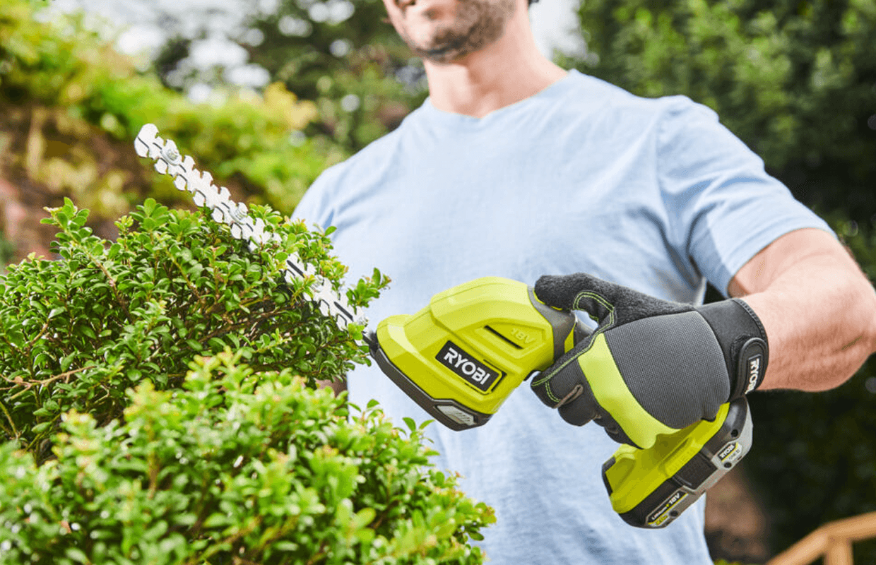 Gardening tool in use