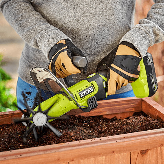 Cultivator in use