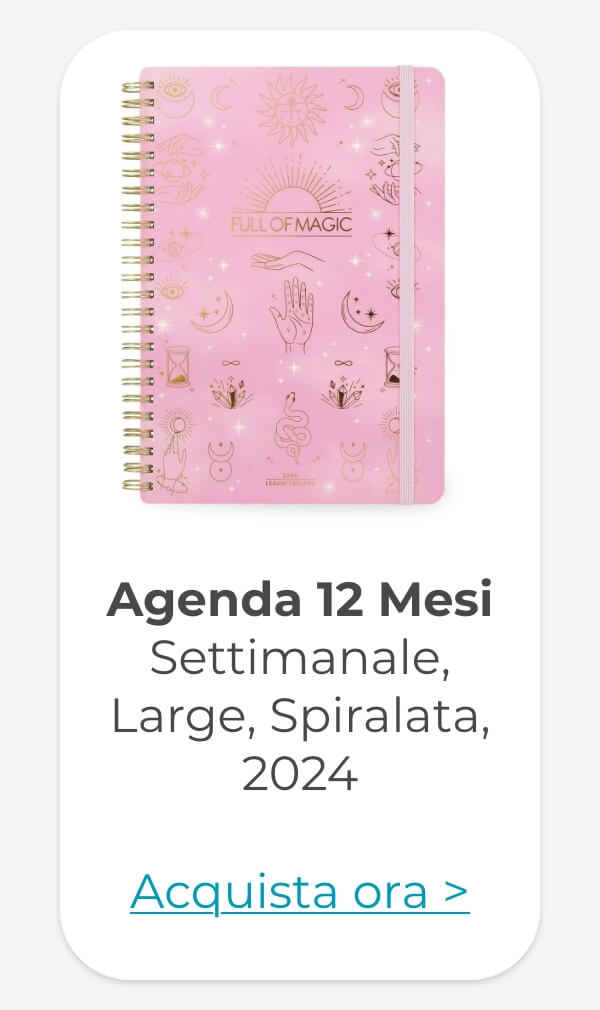 Agenda 12 Mesi Giornaliera - Small - Spiralata - 2024 MAGIC