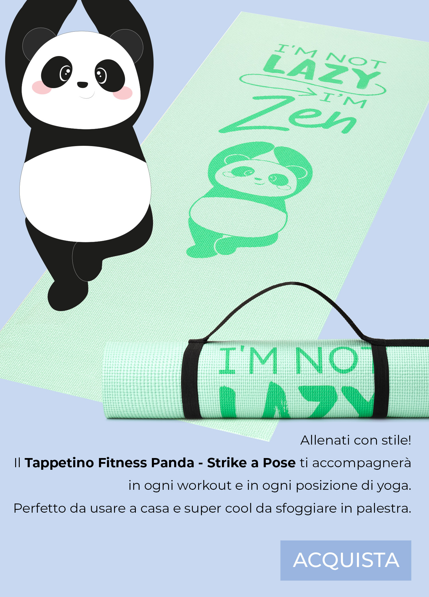 Tappetino per Fitness - Strike a Pose PANDA 